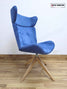 Elite Myla High Back Blue Velvet Lounge Chair