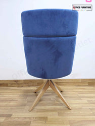 Elite Myla High Back Blue Velvet Lounge Chair