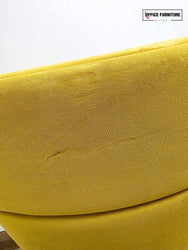 Elite Myla High Wing Back Rocking Chair | Yellow Velvet Lounge Chair