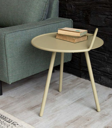 Used Frovi Peel Side Table Navy Blue Designer Occasional Table