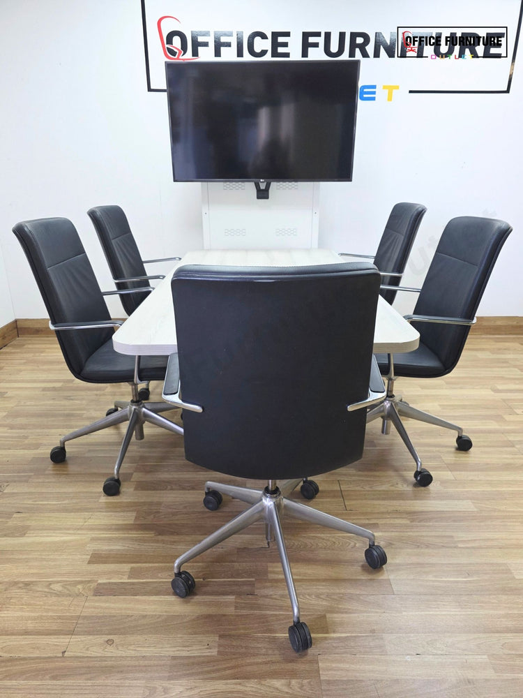 Gresham iMedia Collaboration Table & 5 Orangebox Calder Chairs