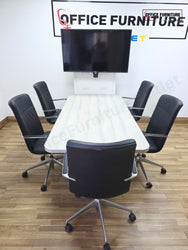 Gresham iMedia Collaboration Table & 5 Orangebox Calder Chairs