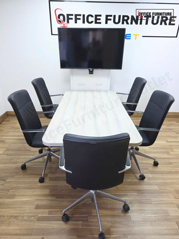Gresham iMedia Collaboration Table & 5 Orangebox Calder Chairs