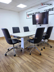 Gresham iMedia Collaboration Table & 5 Orangebox Calder Chairs