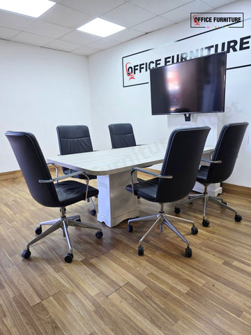 Gresham iMedia Collaboration Table & 5 Orangebox Calder Chairs