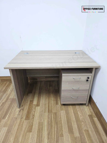 Grey Oak Panel End Office Desk (120cm x 80cm)