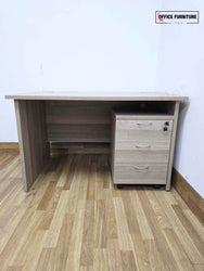 Grey Oak Panel End Office Desk (120cm x 80cm)
