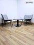 Grey & Black Reception Chairs with Round Coffee Table