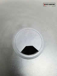 Grey & Black Reception Chairs with Round Coffee Table