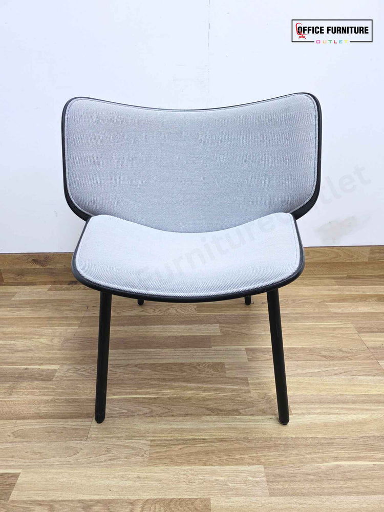 Grey & Black Reception Chairs with Round Coffee Table