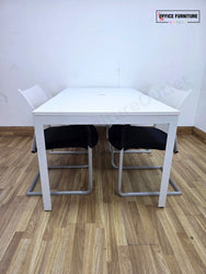 Herman Miller 4 Person Meeting Table with 4 Senator Chairs