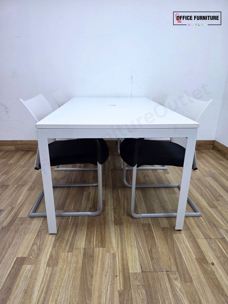 Herman Miller 4 Person Meeting Table with 4 Senator Chairs