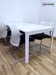 Herman Miller 4 Person Meeting Table with 4 Senator Chairs