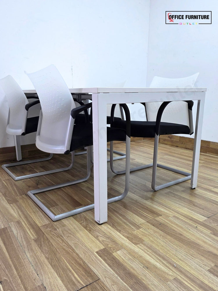 Herman Miller 4 Person Meeting Table with 4 Senator Chairs