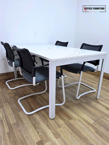 Herman Miller 4 Person Meeting Table with Gresham Chairs