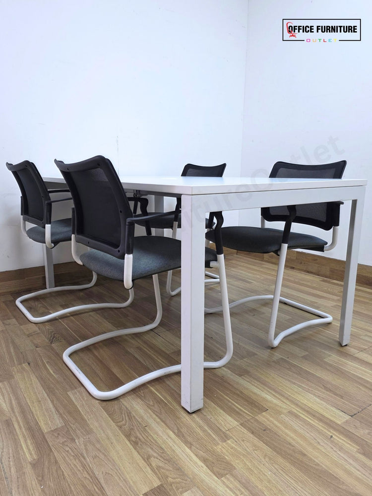Herman Miller 4 Person Meeting Table with Gresham Chairs