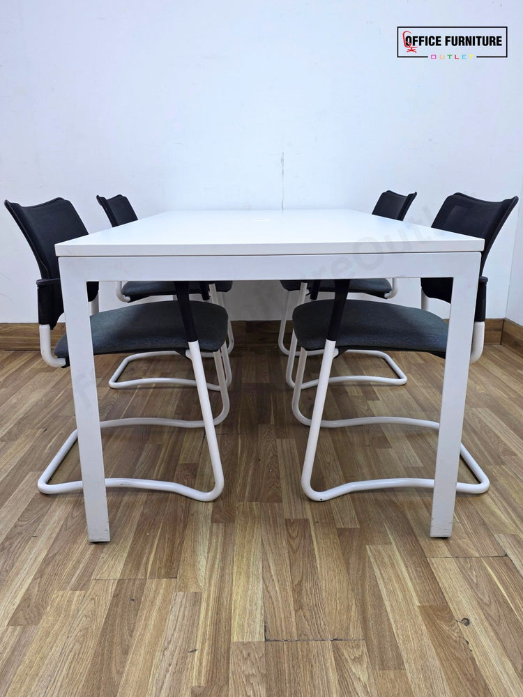 Herman Miller 4 Person Meeting Table with Gresham Chairs