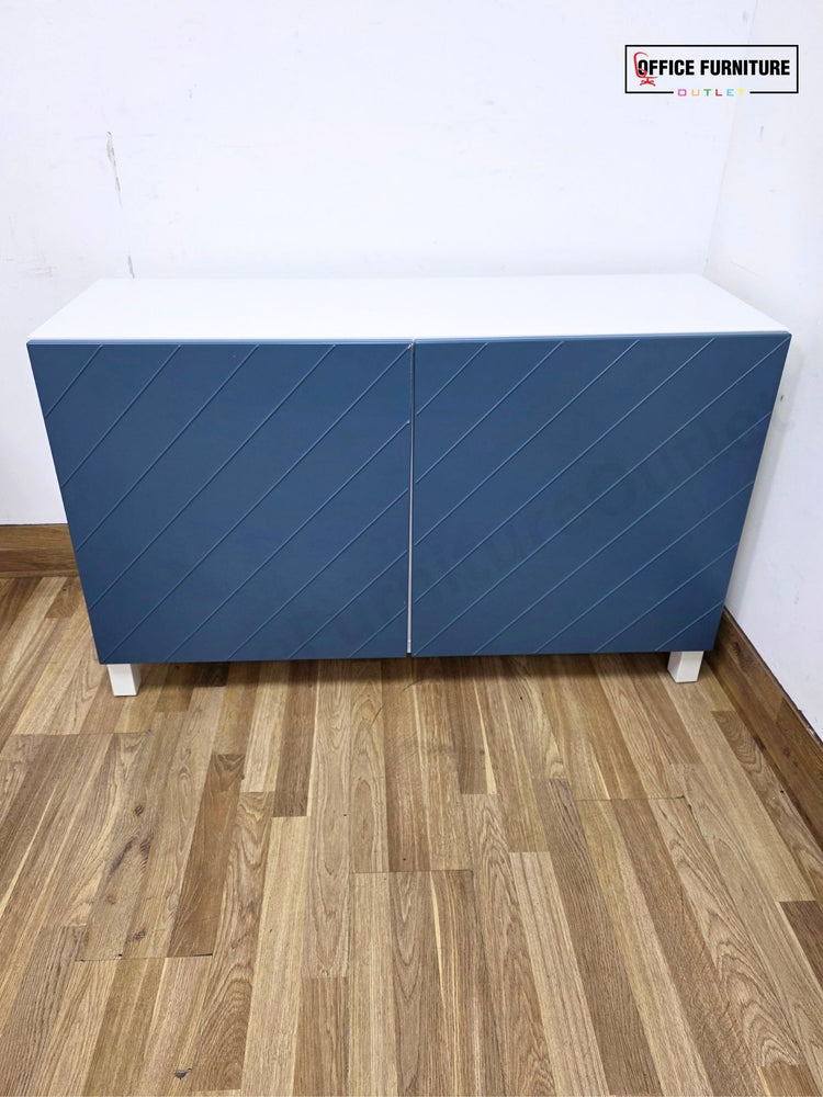 IKEA Blue Two-Door Storage Cabinet (ST78)