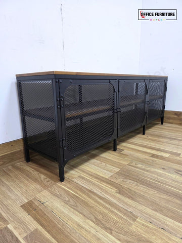 IKEA FJÄLLBO TV Unit / TV Bench – Black & Solid Wood