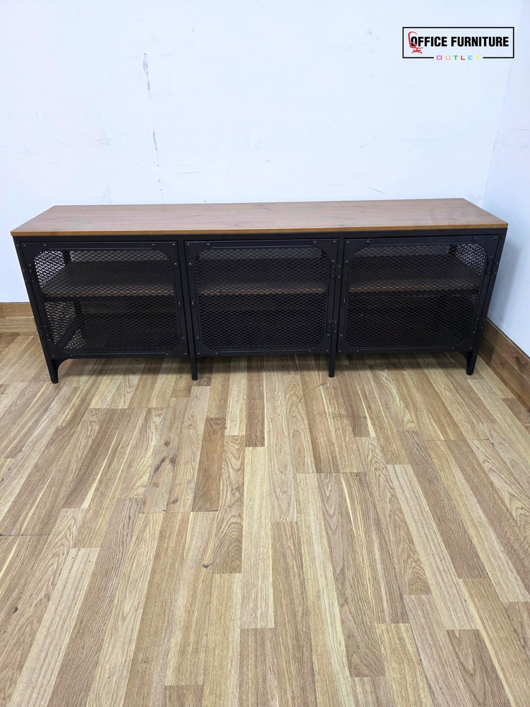 IKEA FJÄLLBO TV Unit / TV Bench – Black & Solid Wood