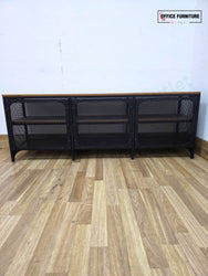 IKEA FJÄLLBO TV Unit / TV Bench – Black & Solid Wood