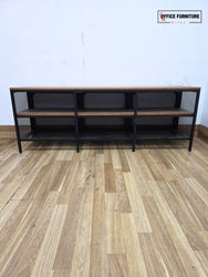 IKEA FJÄLLBO TV Unit / TV Bench – Black & Solid Wood