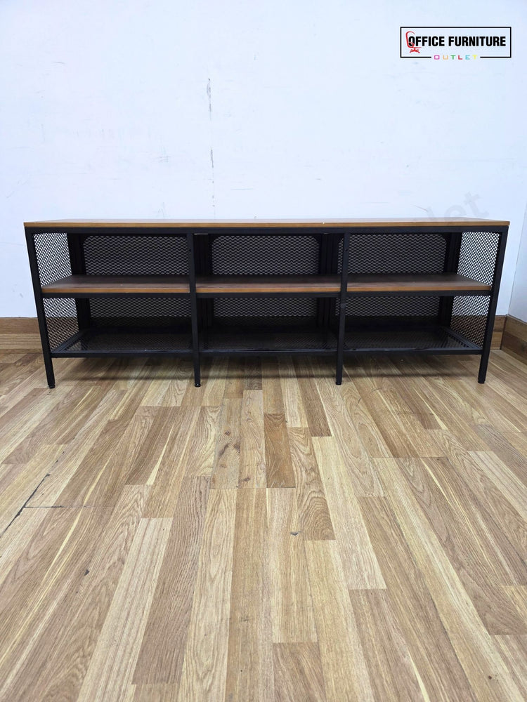 IKEA FJÄLLBO TV Unit / TV Bench – Black & Solid Wood