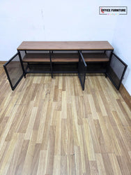 IKEA FJÄLLBO TV Unit / TV Bench – Black & Solid Wood