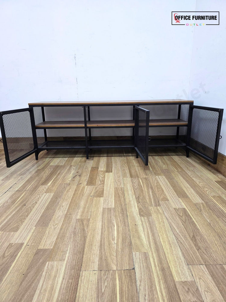 IKEA FJÄLLBO TV Unit / TV Bench – Black & Solid Wood