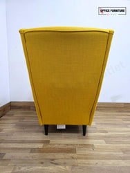 IKEA STRANDMON Wingback Armchair – Yellow Upholstered Accent Chair