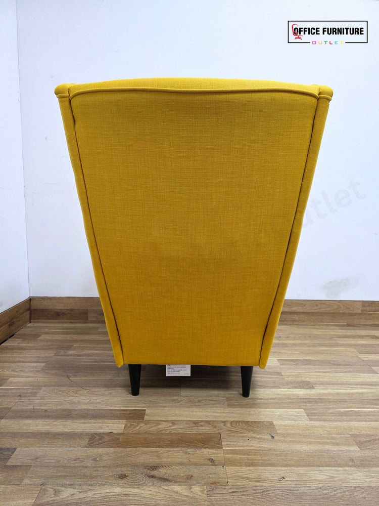 IKEA STRANDMON Wingback Armchair – Yellow Upholstered Accent Chair