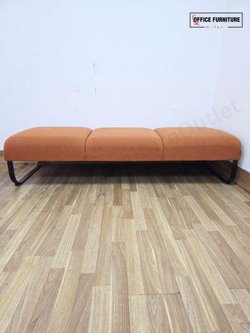 Johanson Bail 3 Seater Bench - Burnt Orange