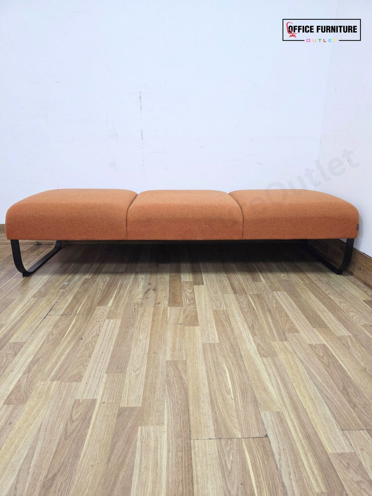 Johanson Bail 3 Seater Bench - Burnt Orange