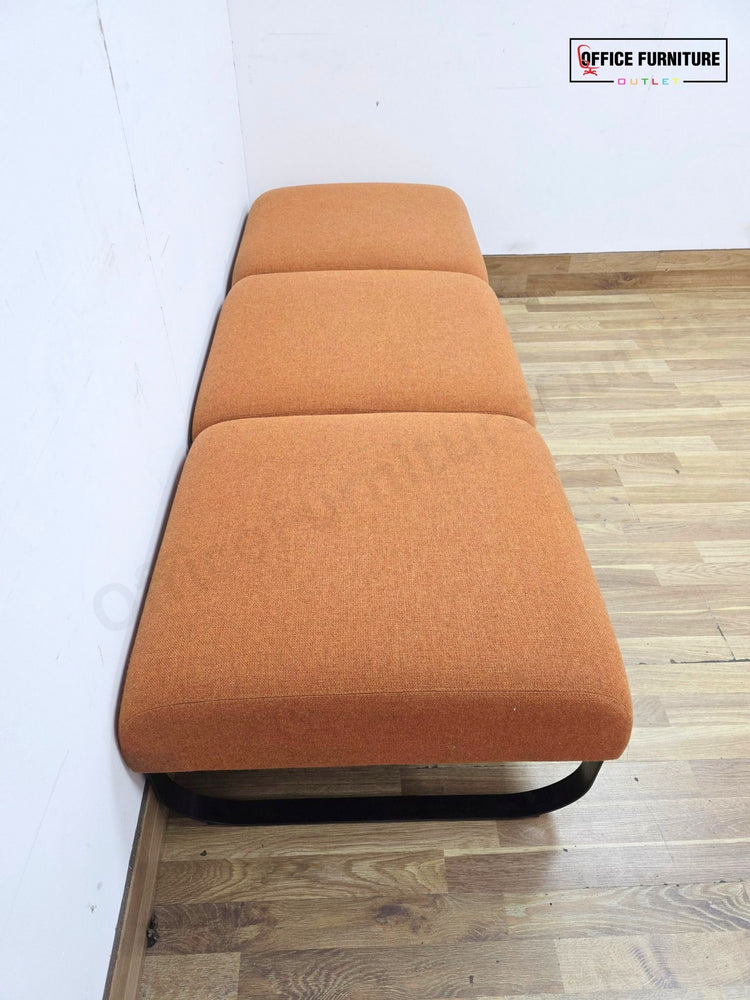 Johanson Bail 3 Seater Bench - Burnt Orange
