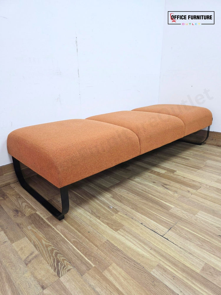 Johanson Bail 3 Seater Bench - Burnt Orange