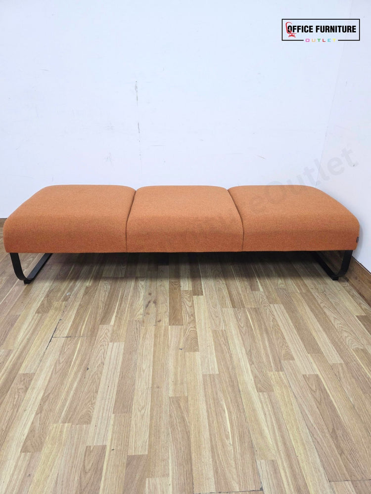 Johanson Bail 3 Seater Bench - Burnt Orange