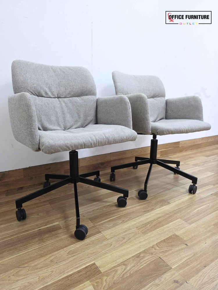 Johanson Haddoc Oyster Swivel Meeting Chair - Grey