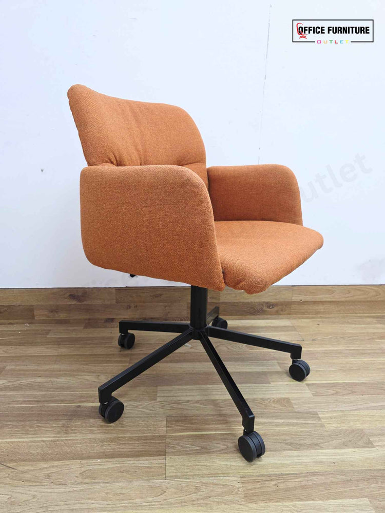 Johanson Haddoc Oyster Swivel Meeting Chair - Orange