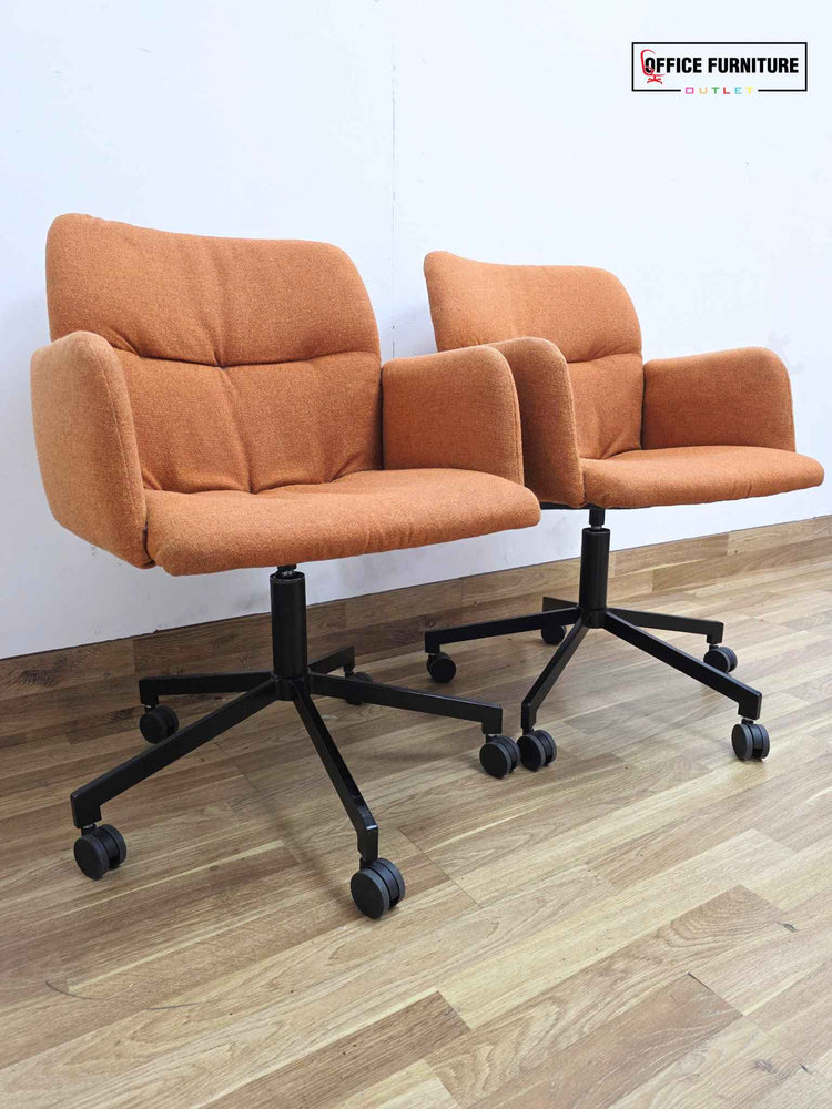 Johanson Haddoc Oyster Swivel Meeting Chair - Orange