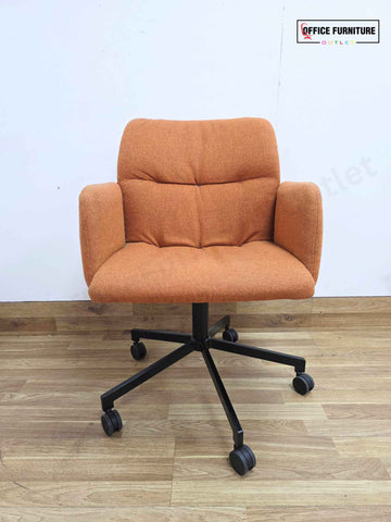 Johanson Haddoc Oyster Swivel Meeting Chair - Orange