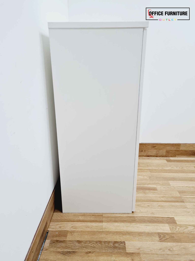 Mid Level White Double Door Cabinet