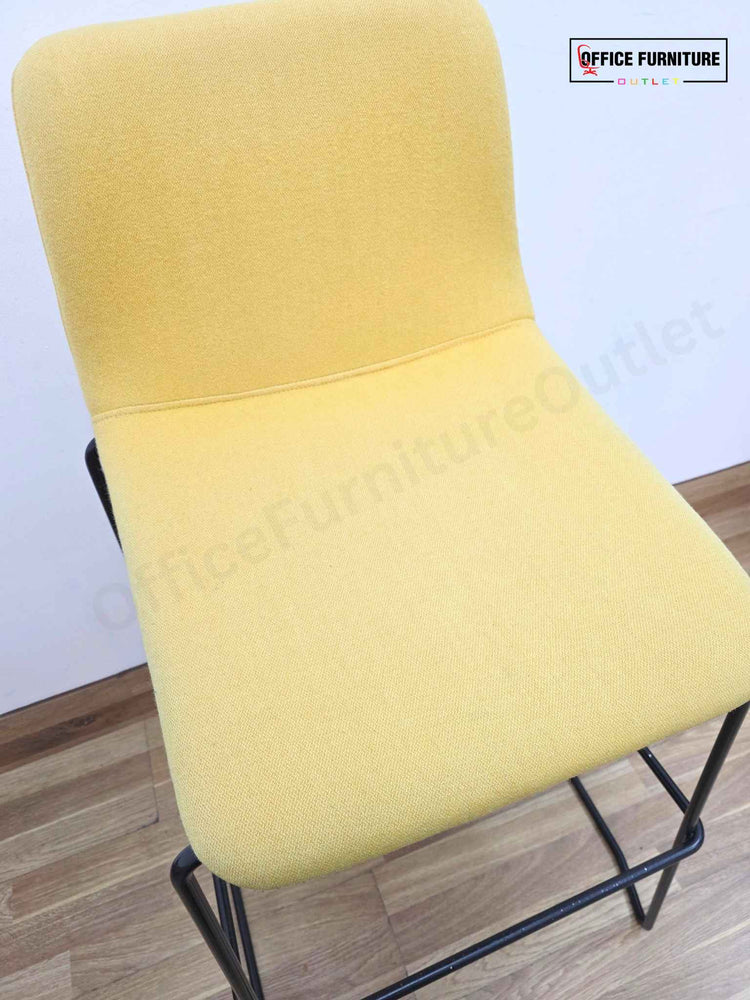 Modern Upholstered Bar Stool – Single - Lemon
