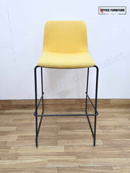 Modern Upholstered Bar Stool – Single - Lemon