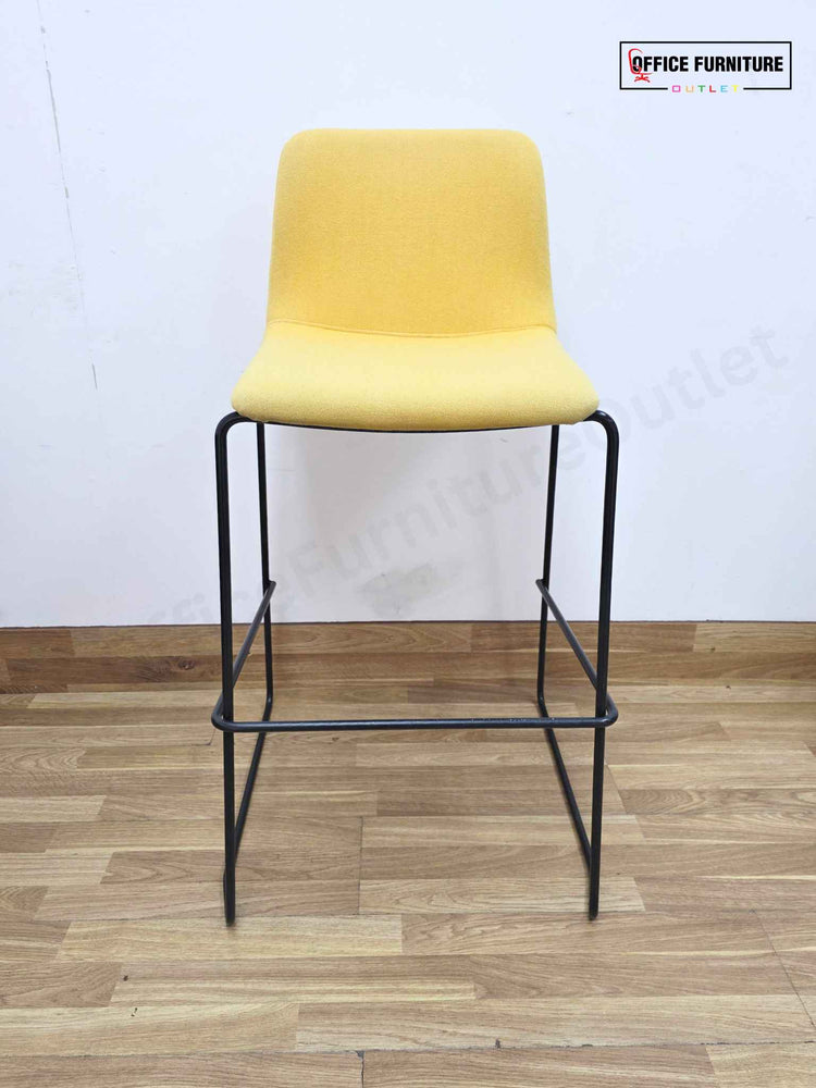 Modern Upholstered Bar Stool – Single - Lemon