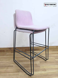 Modern Upholstered Bar Stools – Set of 2 - Lilac
