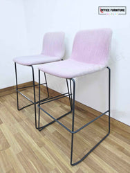Modern Upholstered Bar Stools – Set of 2 - Lilac