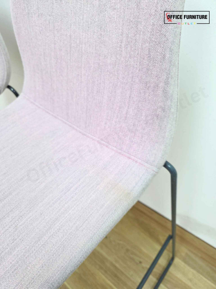 Modern Upholstered Bar Stools – Set of 2 - Lilac