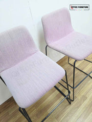 Modern Upholstered Bar Stools – Set of 2 - Lilac
