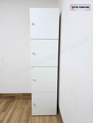 Narbutas 4 Door Office Locker - White & Oak