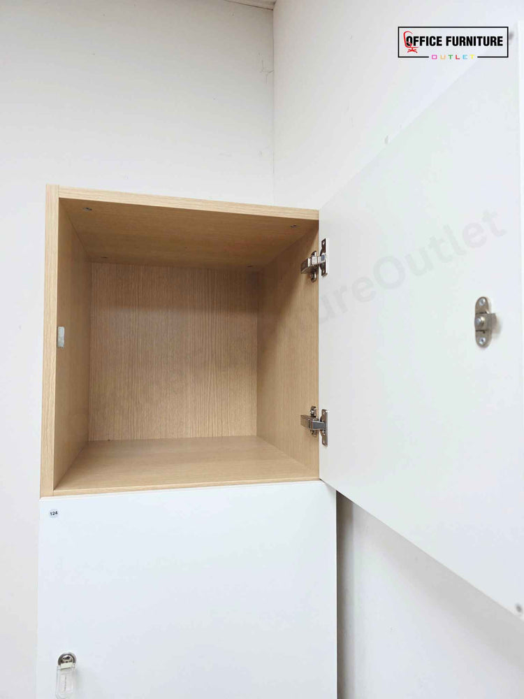 Narbutas 4 Door Office Locker - White & Oak